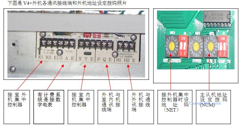 美的中央空调主机通讯线连接办法